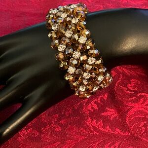 Vintage amber glass bracelet.